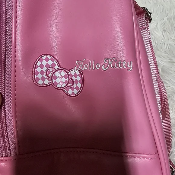 Hello Kitty 1976-2007 Spring Collection Checkered Pink /  White Mini Backpack Hello Kitty 1976-2007 Spring Collection Checkered Pink  main image 2